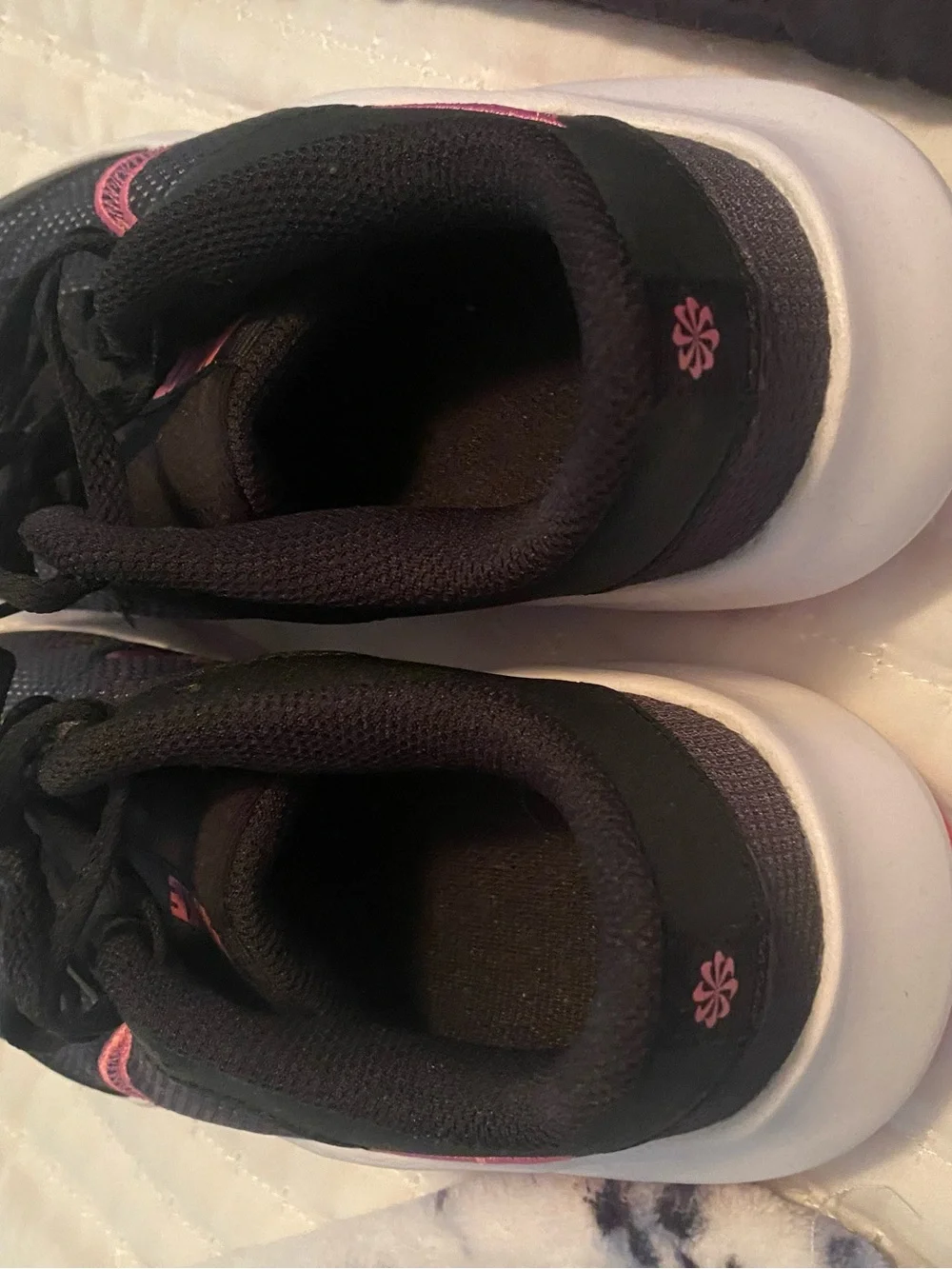 Nike Women's Black and Pink Running Sneakers